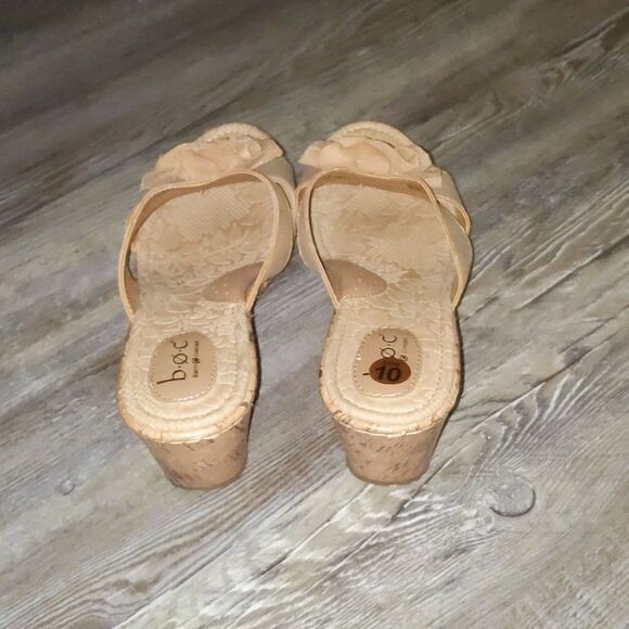 B.O.C. Born Concept tan kork wedges Sz 10 NWOT - Picture 4 of 9